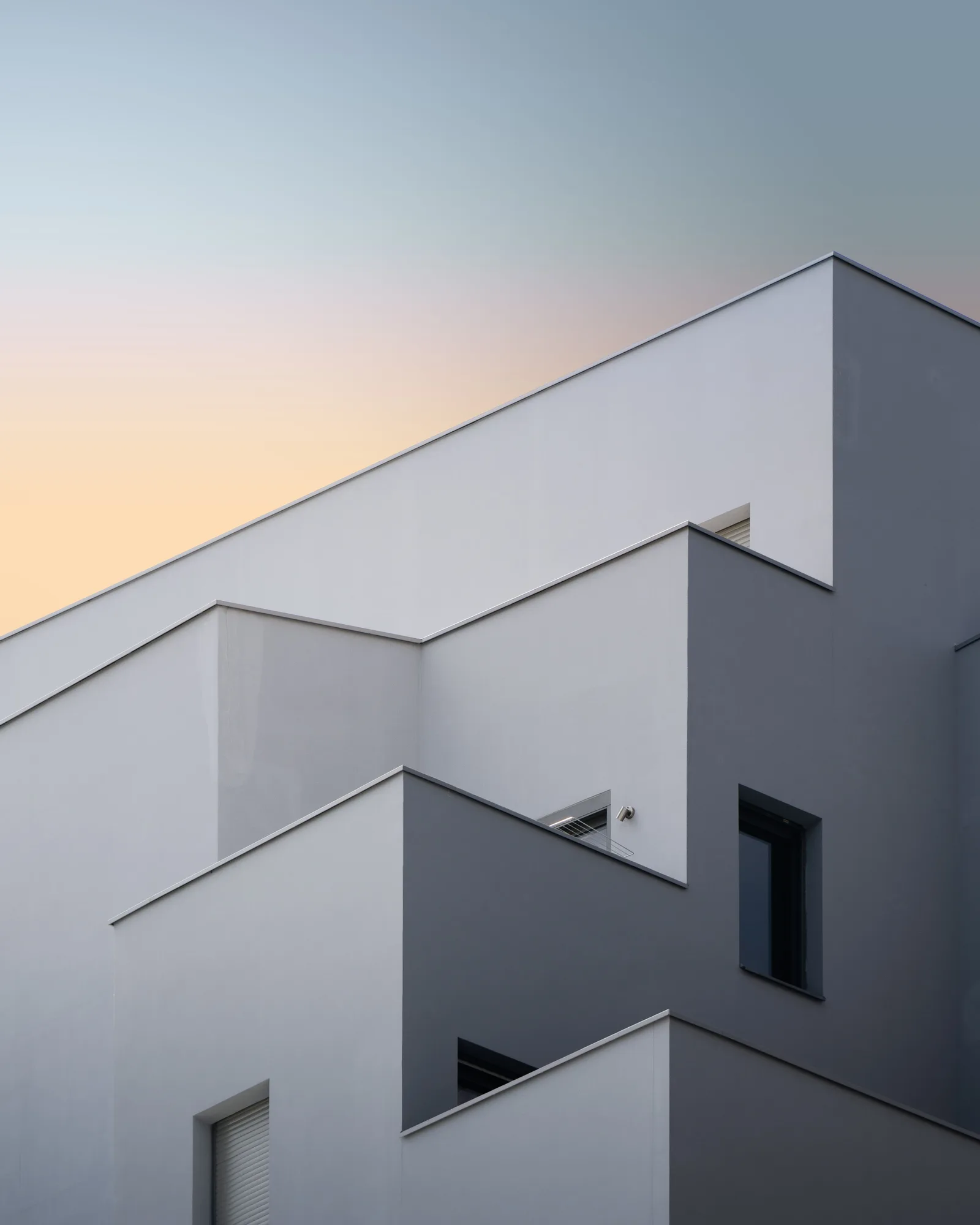 Exposed concrete modern luxury villa facade